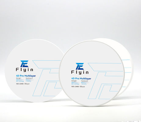 4D Pro Dental Lab CAD CAM Zirconia Block سفید با شفافیت بالا